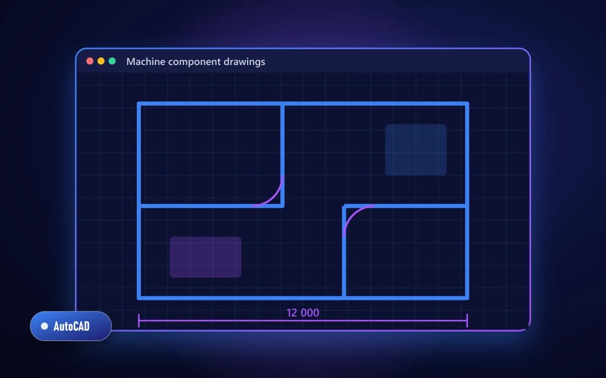 Machine component drawings