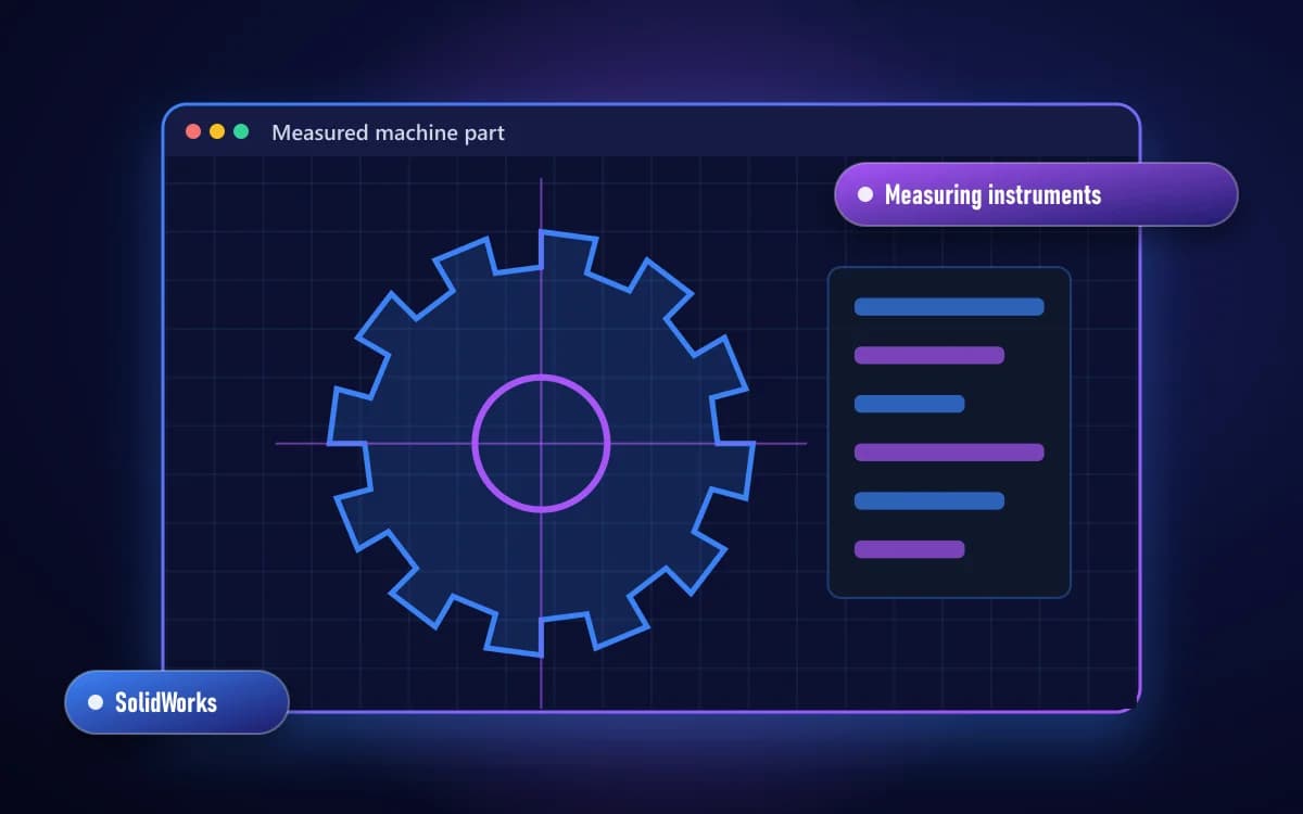 Measured machine part