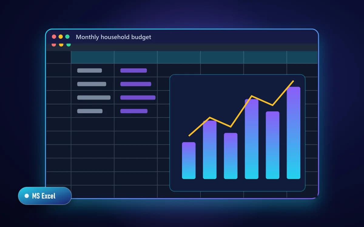 Monthly household budget