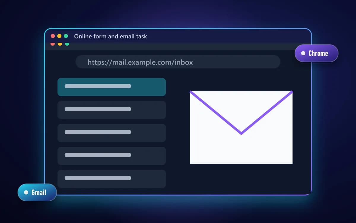 Online form and email task