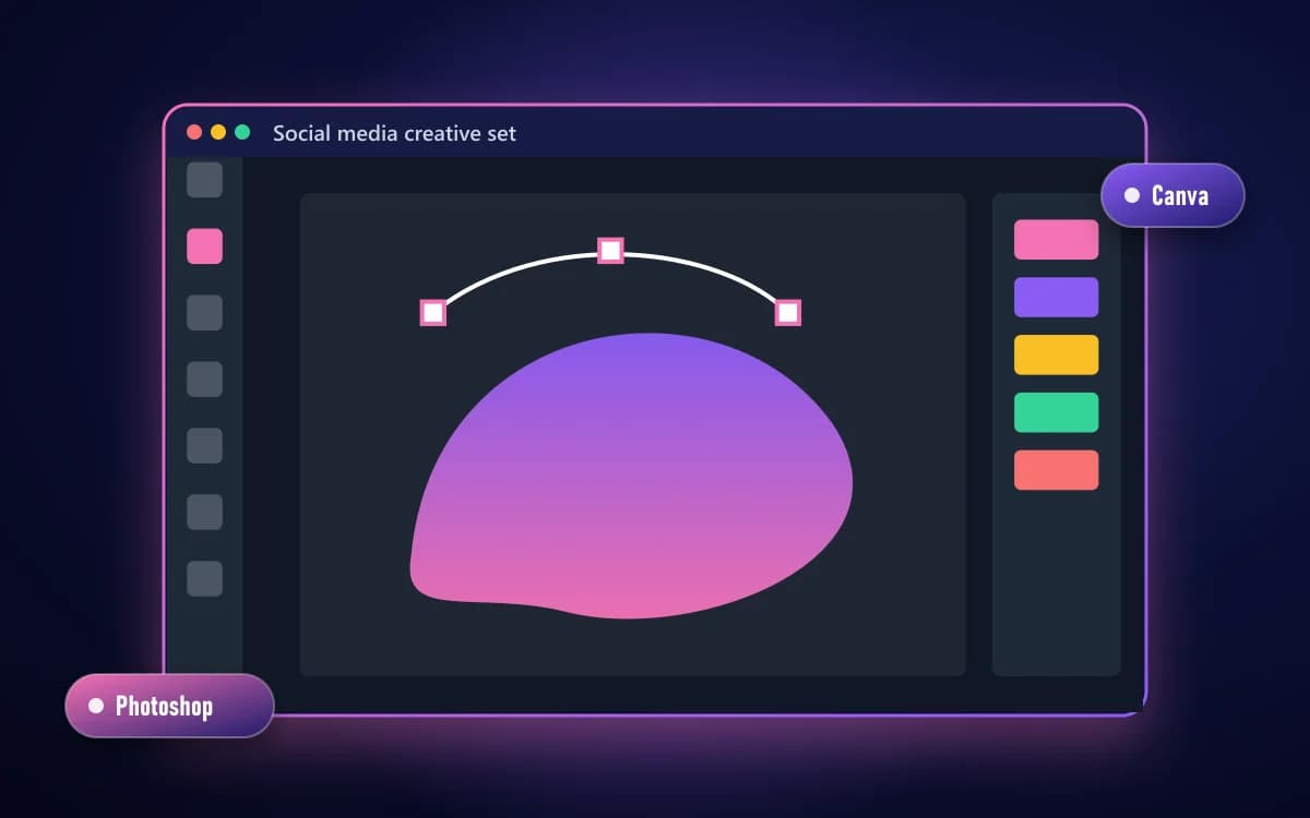 Social media creative set