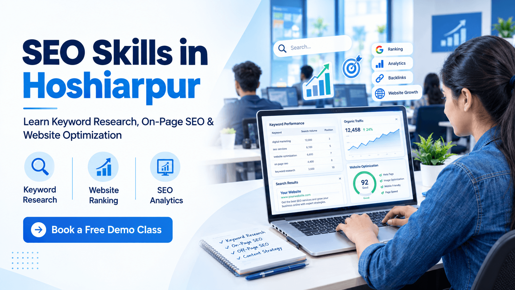 SEO Skills in Hoshiarpur training at techcadd Hoshiarpur