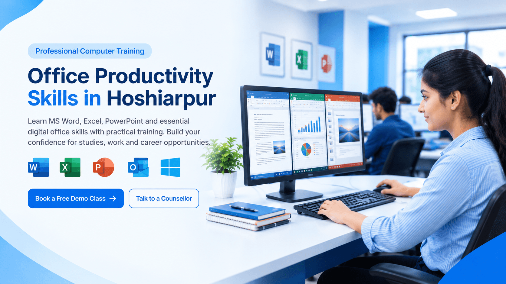 Office Productivity Skills in Hoshiarpur training at techcadd Hoshiarpur