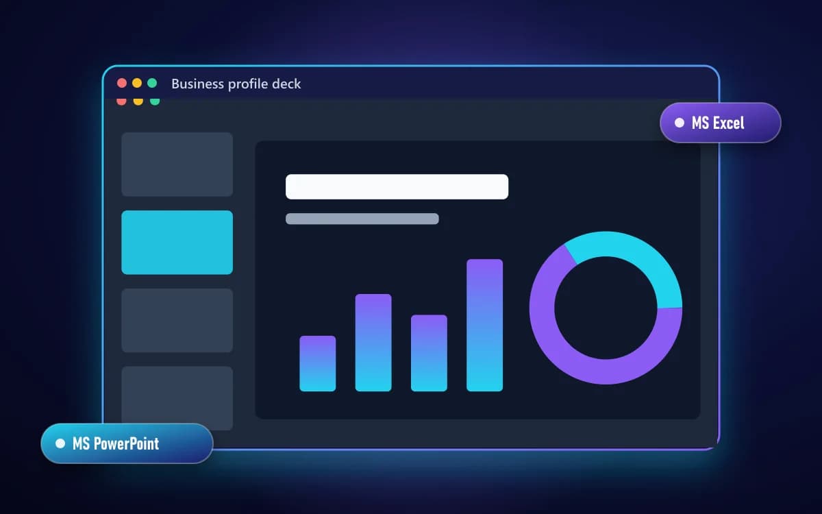 Business profile deck