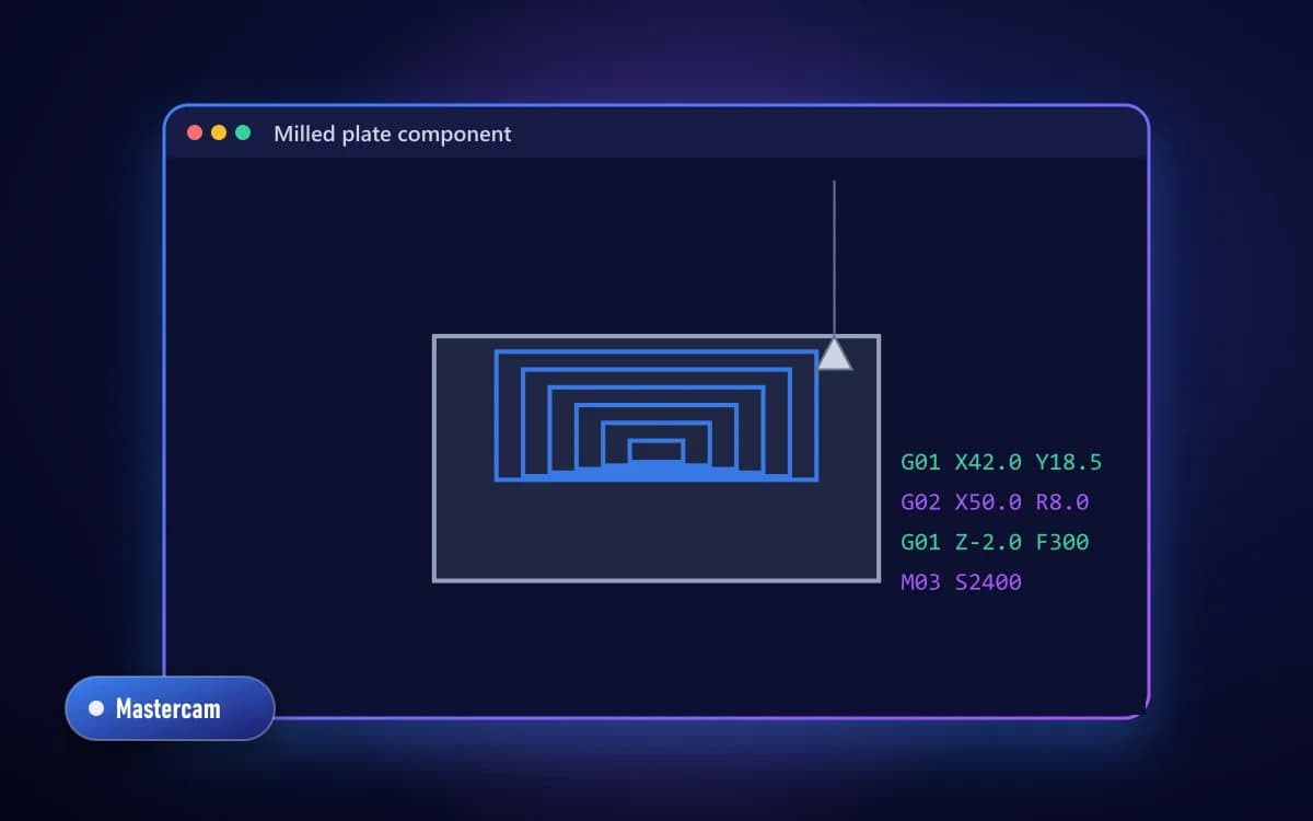Milled plate component