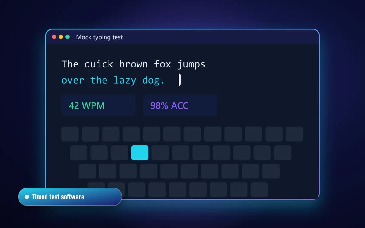 Mock typing test