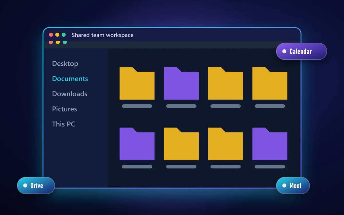 Shared team workspace