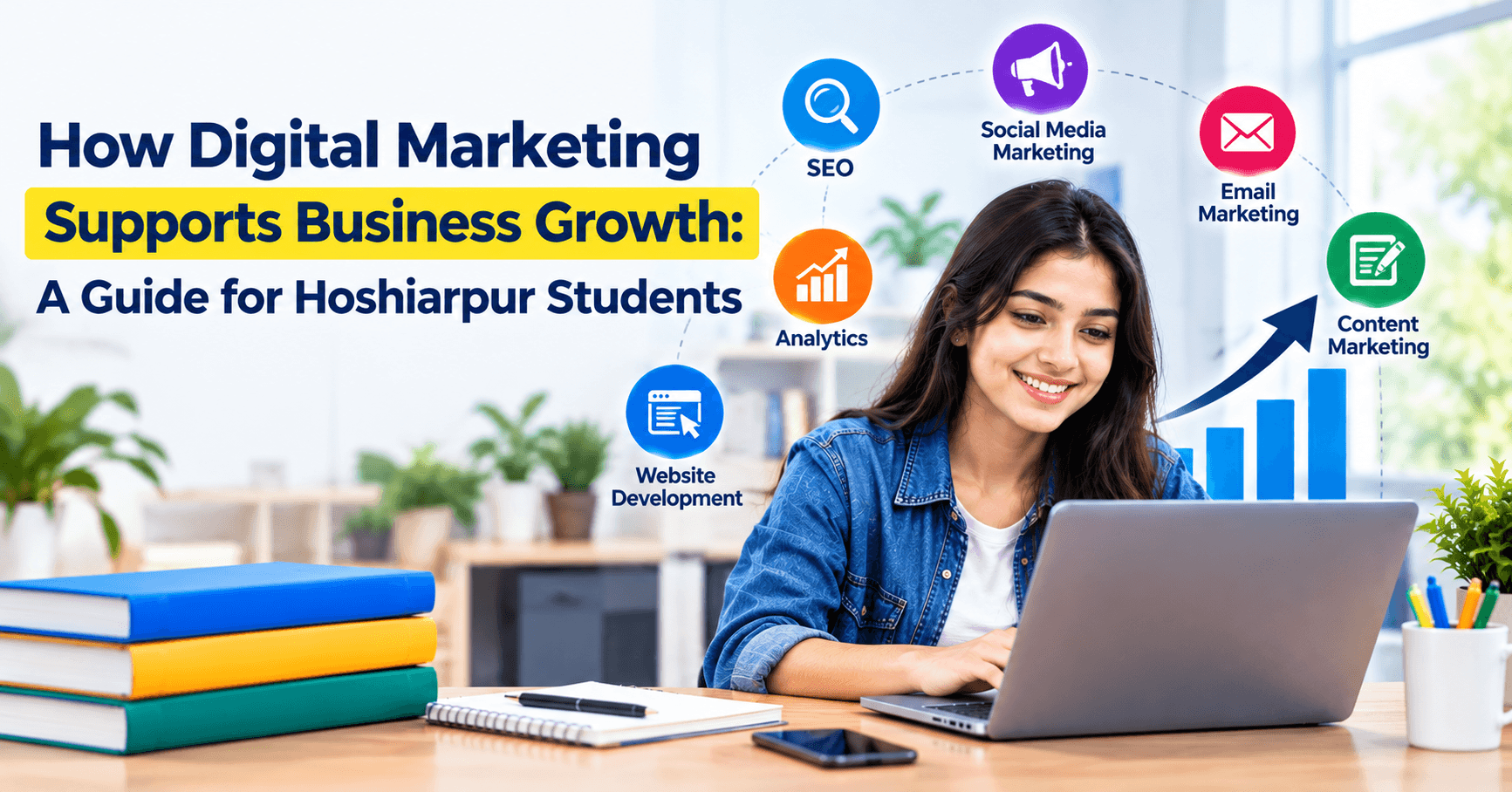 How Digital Marketing Supports Business Growth: A Guide for Hoshiarpur Students