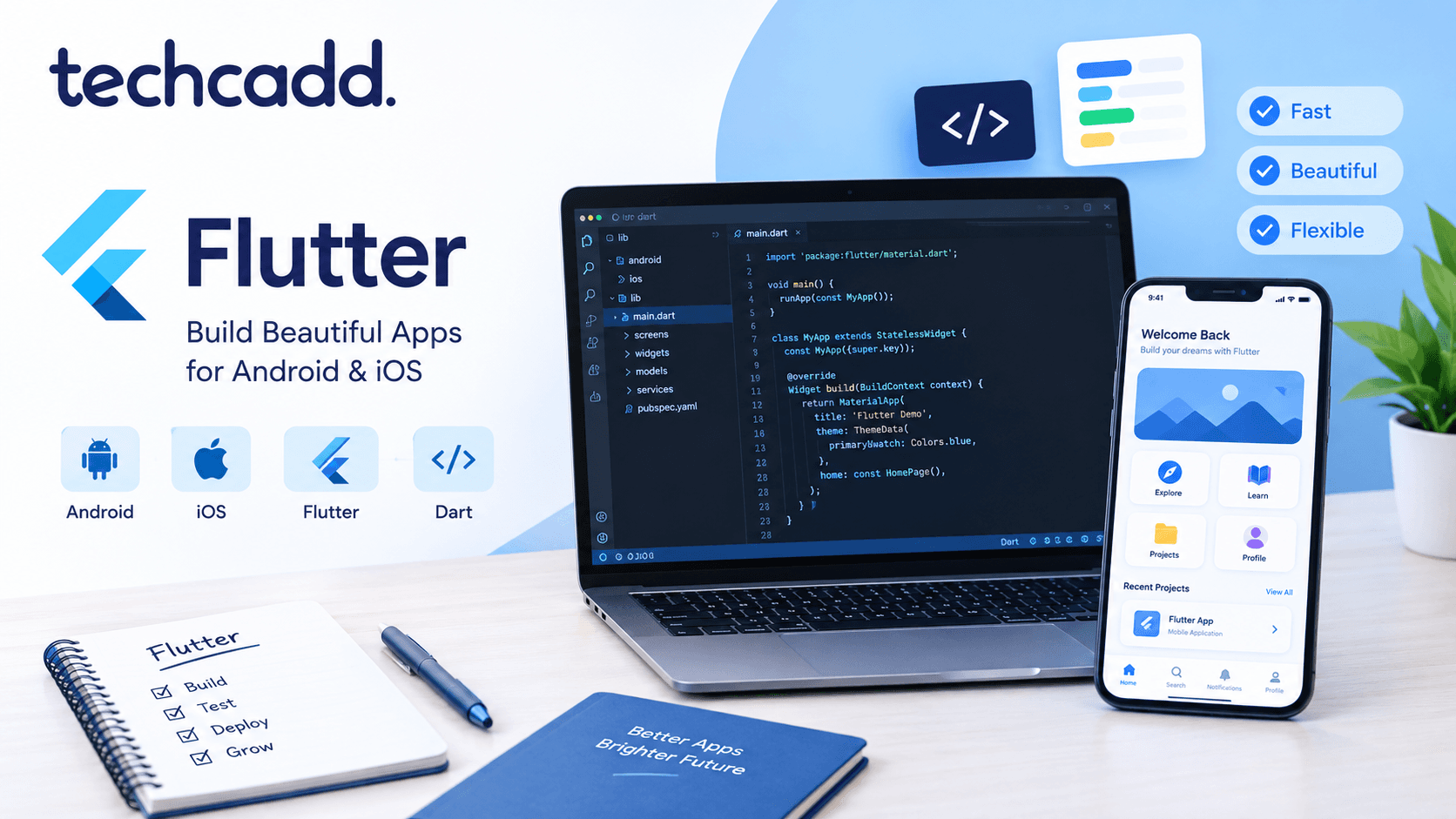 Flutter Development Course in Hoshiarpur training at techcadd Hoshiarpur