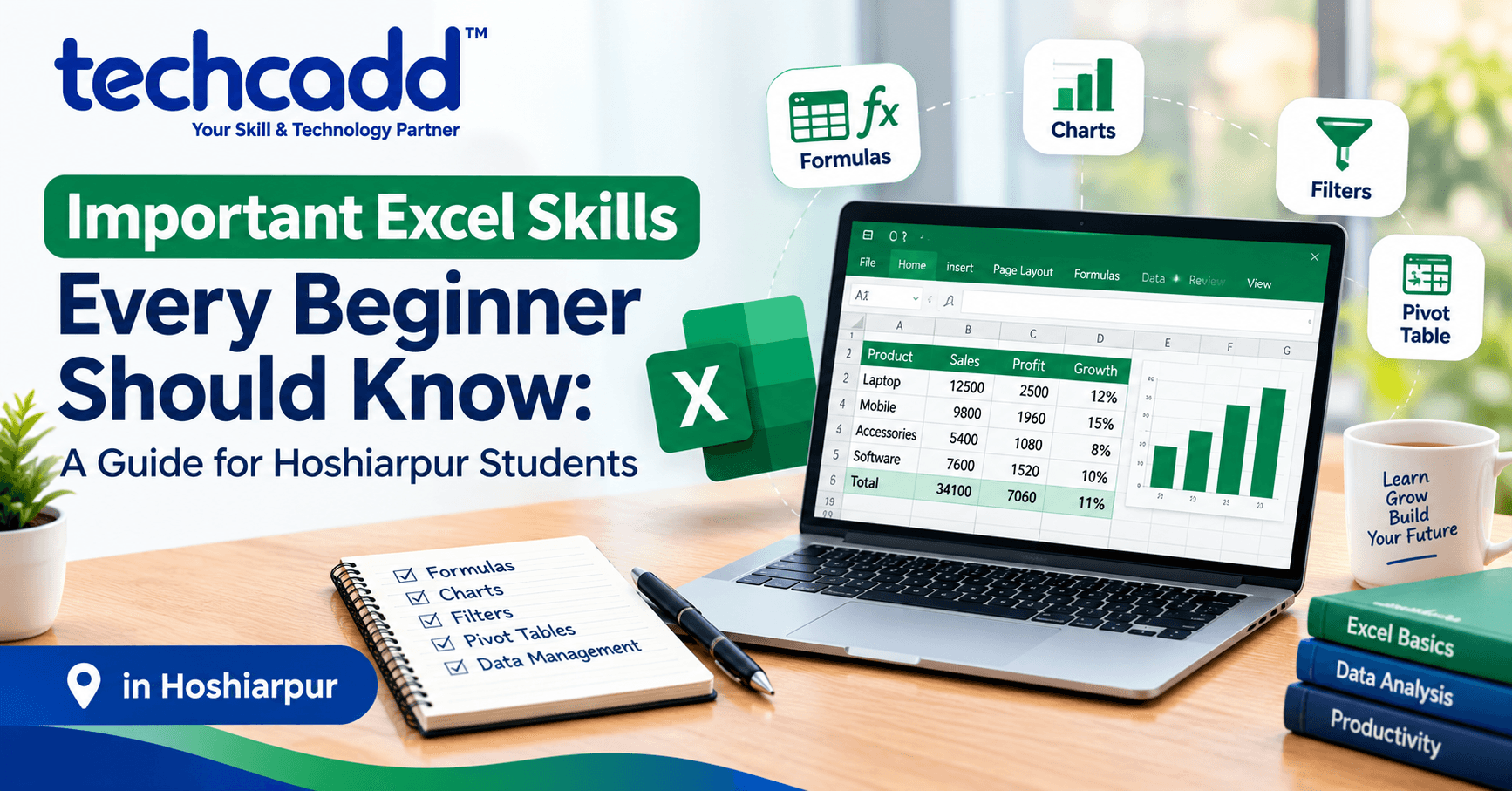 Important Excel Skills Every Beginner Should Know: A Guide for Hoshiarpur Students